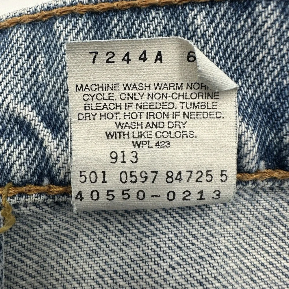 VTG Y2K Levis 550 Denim Jeans Men 42x30 (40x29) Blue Relaxed Fit 1997 Orange Tab